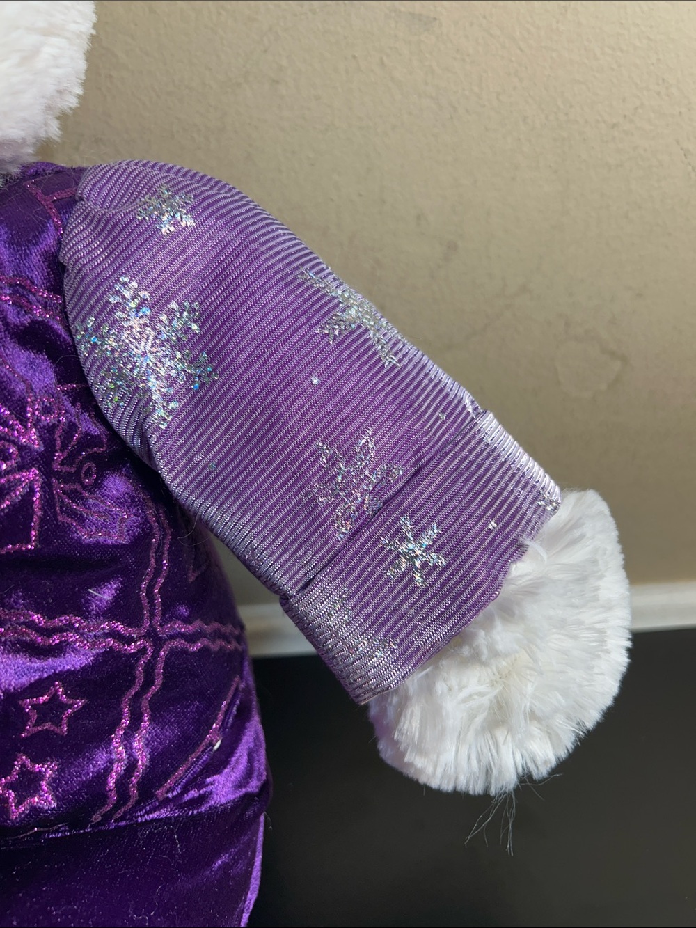 CHRISTMAS Snowflake Purple Outfit 20” LARGE TEDDY BEAR PLUSH - Picture 4 of 10